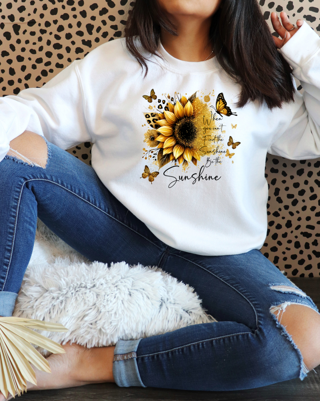 Sunflower butterfly DTF Print