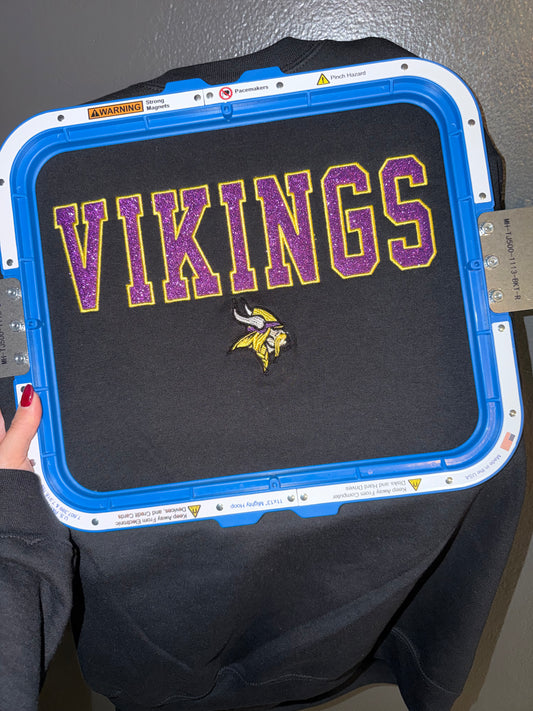 Vikings Embroidered Crewneck