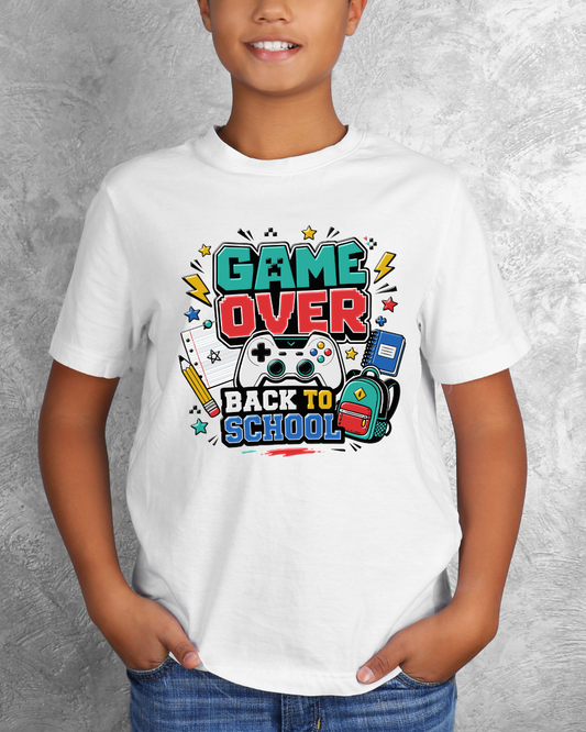 Game Over Back To School DTF Print