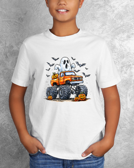 Ghost On Monster Truck DTF Print
