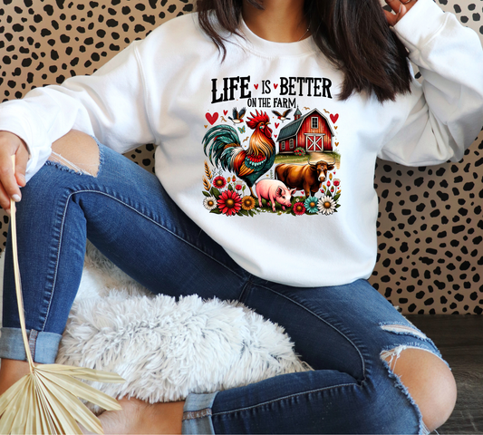 Life Is Better On The Farm DTF Print
