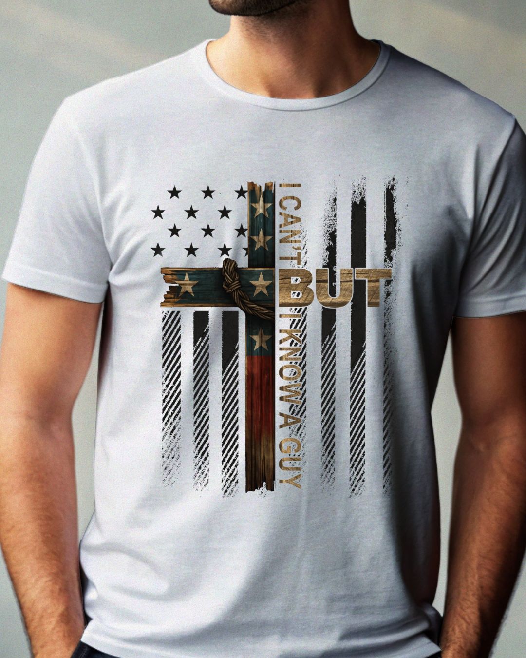 I Can't But I Know A Guy Cross DTF Print